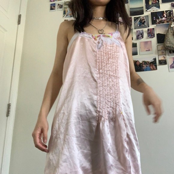 Vintage Slip Dress with custom embroidery - Picture 5 of 6